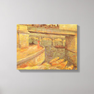 Vincent van Gogh Bridges Across the Seine Asnieres Canvas Print