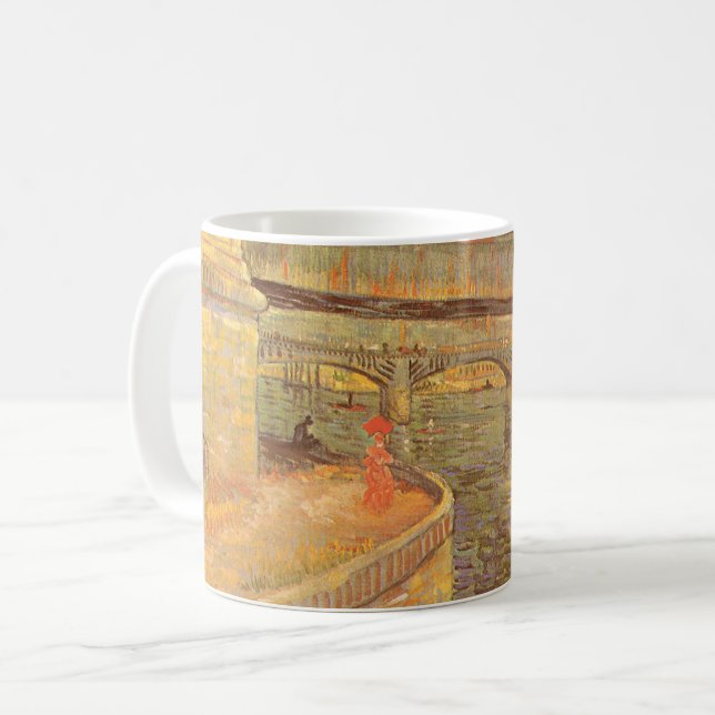 Vincent van Gogh Bridges Across the Seine Asnieres Coffee Mug (Front Left)