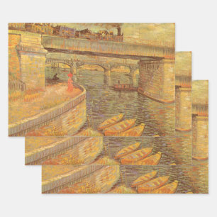 Vincent van Gogh Bridges Across the Seine Asnieres Wrapping Paper Sheet