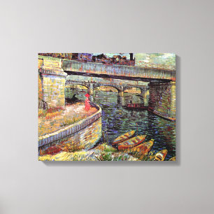Vincent Van Gogh - Bridges Across The Seine Canvas Print
