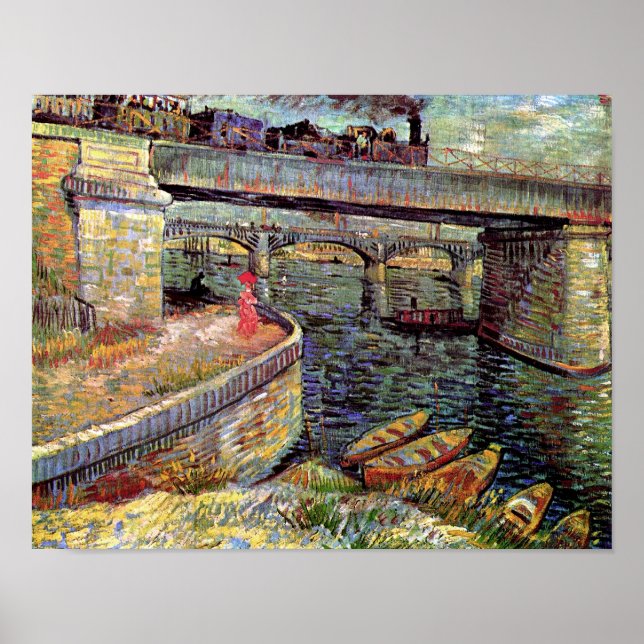 Vincent Van Gogh - Bridges Across The Seine Poster (Front)
