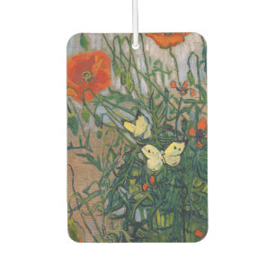 Vincent van Gogh - Butterflies and Poppies Car Air Freshener
