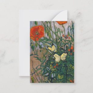 Vincent van Gogh - Butterflies and Poppies Card
