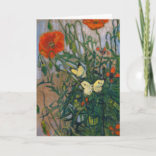Vincent van Gogh - Butterflies and Poppies Card