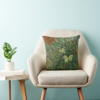 Vincent van Gogh - Butterflies and Poppies Cushion