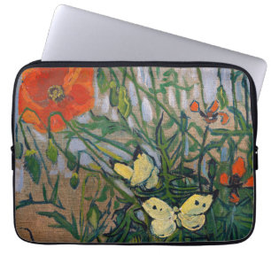 Vincent van Gogh - Butterflies and Poppies Laptop Sleeve