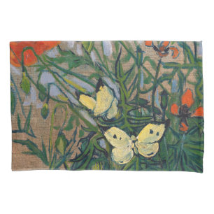 Vincent van Gogh - Butterflies and Poppies Pillowcase