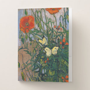 Vincent van Gogh - Butterflies and Poppies Pocket Folder