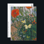 Vincent van Gogh - Butterflies and Poppies Postcard<br><div class="desc">Butterflies and Poppies - Vincent van Gogh,  Oil on Canvas,  1890</div>