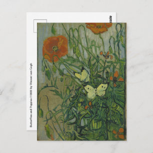 Vincent van Gogh - Butterflies and Poppies Postcard