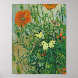 Vincent Van Gogh - Butterflies and poppies Poster
