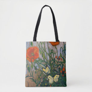 Vincent van Gogh - Butterflies and Poppies Tote Bag