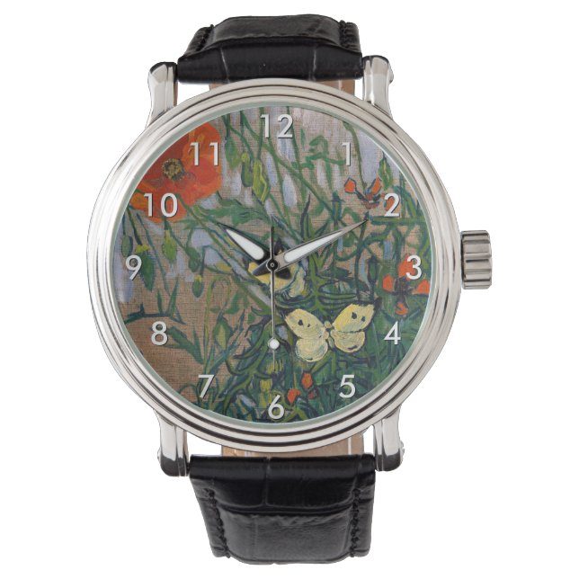 Vincent van Gogh - Butterflies and Poppies Watch (Front)