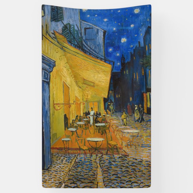 Vincent van Gogh - Cafe Terrace at Night Banner (Vertical)