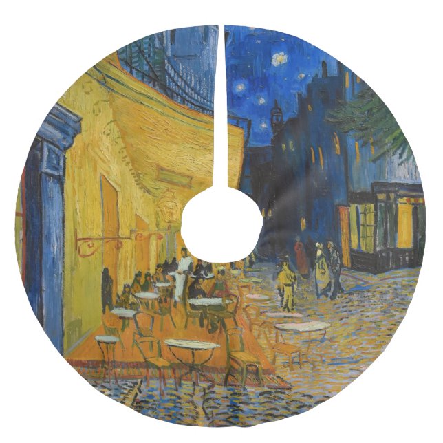 Vincent van Gogh - Cafe Terrace at Night Brushed Polyester Tree Skirt (Front)
