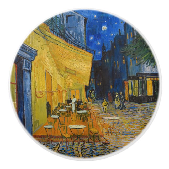 Vincent van Gogh - Cafe Terrace at Night Ceramic Knob (Front)