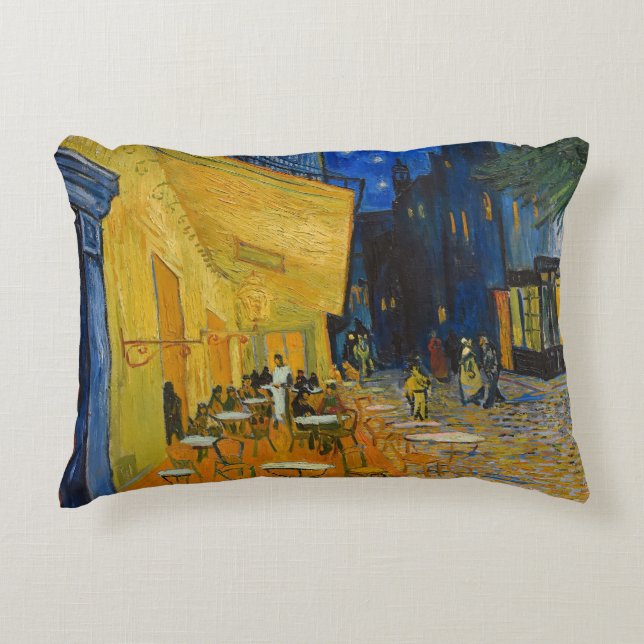 Vincent van Gogh - Cafe Terrace at Night Decorative Cushion (Front)