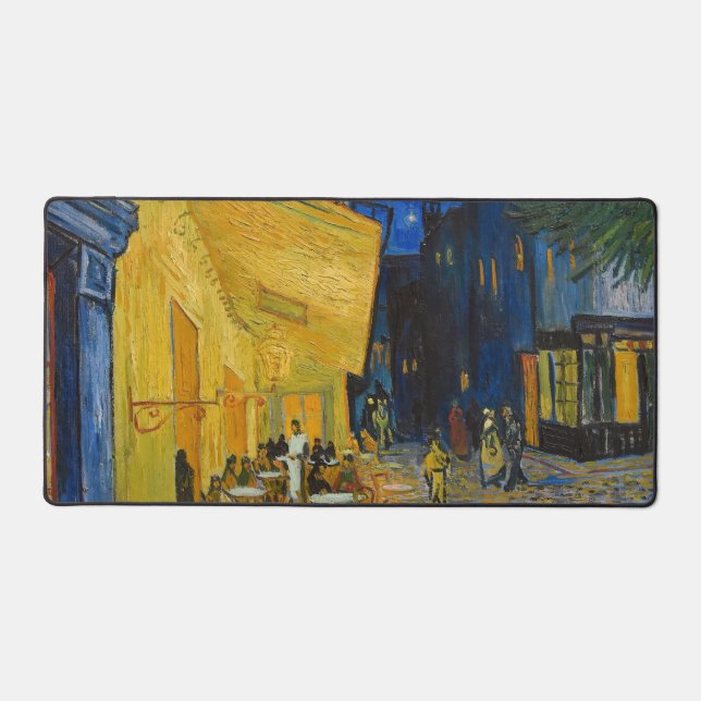 Vincent van Gogh - Cafe Terrace at Night Desk Mat (Front)