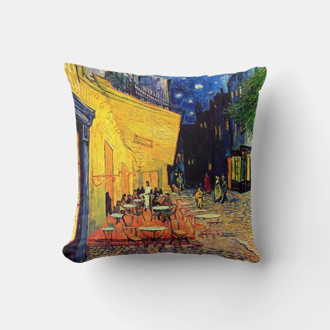 Vincent Van Gogh - Cafe Terrace At Night Fine Art Cushion (Front)