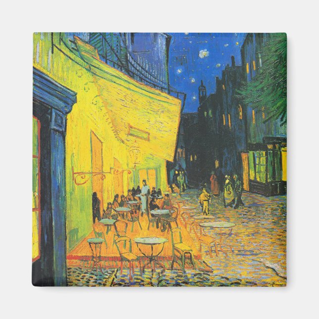 Vincent Van Gogh Cafe Terrace At Night Fine Art Magnet (Front)
