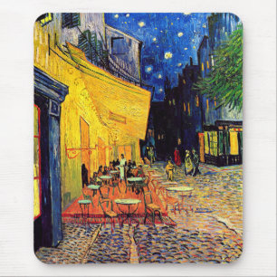 Vincent Van Gogh - Cafe Terrace At Night Fine Art Mouse Mat