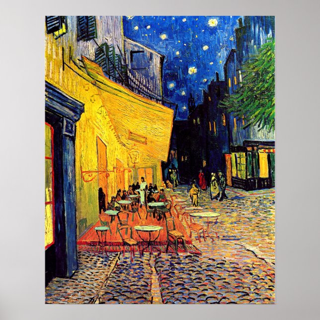 Vincent Van Gogh - Cafe Terrace At Night Fine Art Poster (Front)
