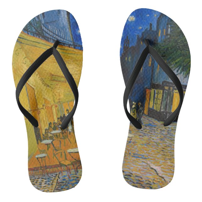 Vincent van Gogh - Cafe Terrace at Night Flip Flops (Footbed)