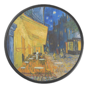 Vincent van Gogh - Cafe Terrace at Night Hockey Puck