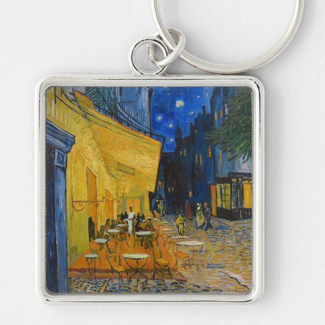 Vincent van Gogh - Cafe Terrace at Night Key Ring (Front)
