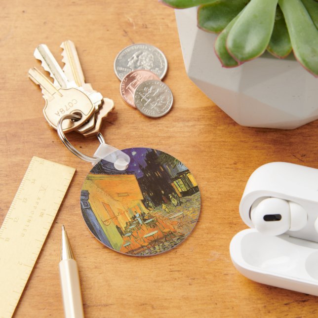 Vincent van Gogh - Cafe Terrace at Night Key Ring (Desk)
