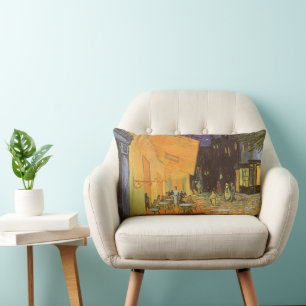 Vincent van Gogh - Cafe Terrace at Night Lumbar Cushion