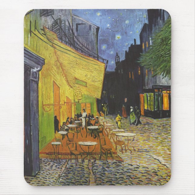 Vincent Van Gogh - Cafe Terrace at Night Mouse Mat (Front)