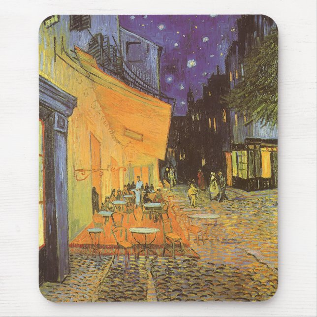 Vincent van Gogh - Cafe Terrace at Night Mouse Mat (Front)