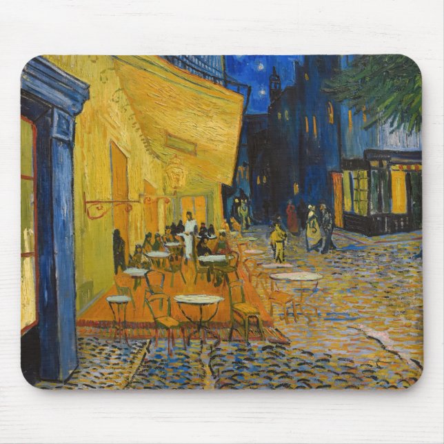 Vincent van Gogh - Cafe Terrace at Night Mouse Mat (Front)
