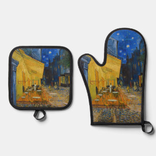 Vincent van Gogh - Cafe Terrace at Night Oven Mitt & Pot Holder Set