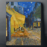 Vincent van Gogh - Cafe Terrace at Night Plaque<br><div class="desc">Cafe Terrace on the Place du Forum at Night - Vincent van Gogh,  1888</div>