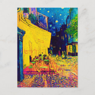 Vincent Van Gogh - Cafe Terrace At Night Pop Art Postcard