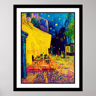 Vincent Van Gogh - Cafe Terrace At Night Pop Art Poster