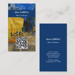 Vincent van Gogh - Cafe Terrace at Night - QR Code Business Card