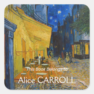 Vincent van Gogh - Cafe Terrace at Night Square Sticker