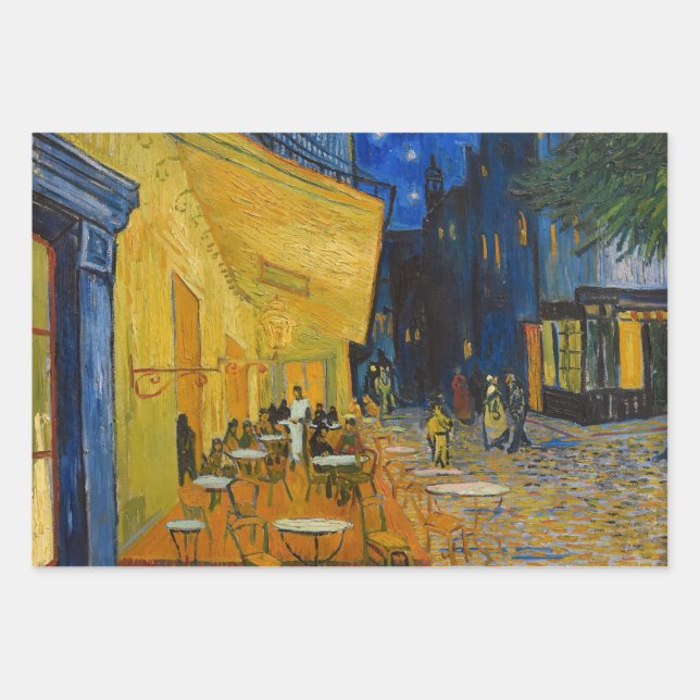 Vincent van Gogh - Cafe Terrace at Night Wrapping Paper Sheet (Front)