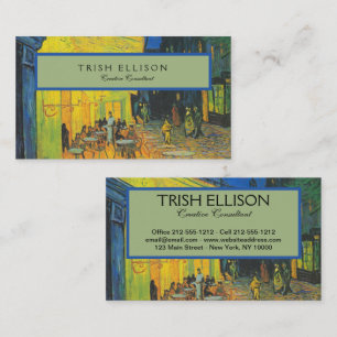 Vincent Van Gogh Cafe Terrace Masterpiece Business Business Card