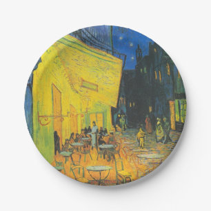 Vincent Van Gogh Cafe Terrace Masterpiece Paper Plate