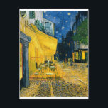 Vincent van Gogh | Cafe Terrace, Place du Forum Postcard<br><div class="desc">Cafe Terrace,  Place du Forum,  Arles,  1888 (oil on canvas) Gogh,  Vincent van (1853-90) BBC192281 Cafe Terrace,  Place du Forum,  Arles,  1888 (oil on canvas),  Gogh,  Vincent van (1853-90) / Rijksmuseum Kroller-Muller,  Otterlo,  Netherlands / The Bridgeman Art Library</div>