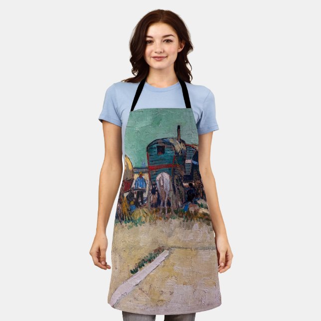 Vincent Van Gogh - Caravans, Gypsy Camp near Arles Apron (Worn)