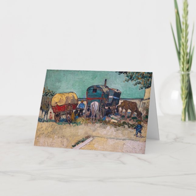 Vincent Van Gogh - Caravans, Gypsy Camp near Arles Card (Front)