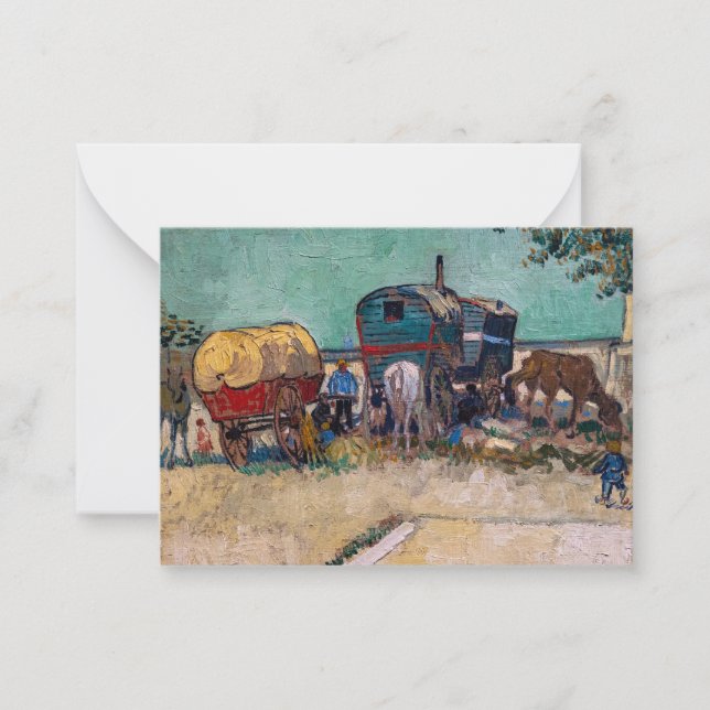 Vincent Van Gogh - Caravans, Gypsy Camp near Arles Card (Front)
