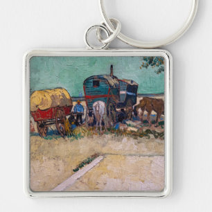 Vincent Van Gogh - Caravans, Gypsy Camp near Arles Key Ring