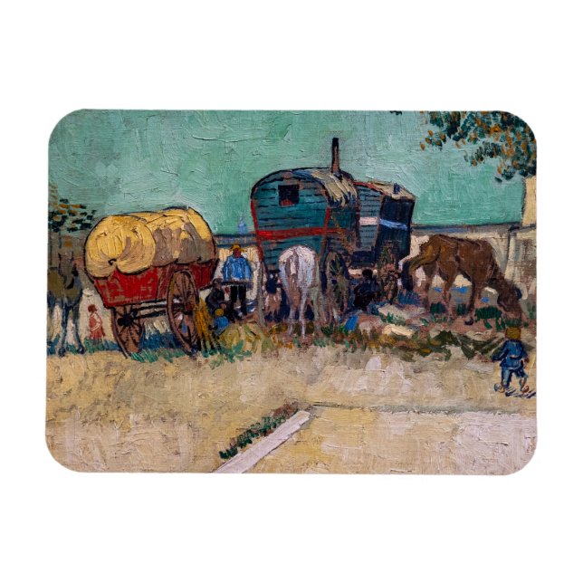 Vincent Van Gogh - Caravans, Gypsy Camp near Arles Magnet (Horizontal)