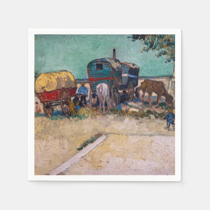 Vincent Van Gogh - Caravans, Gypsy Camp near Arles Napkin